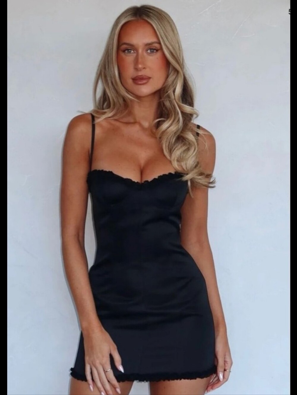 White Fox Boutique NWT Black Mini Slip Dress